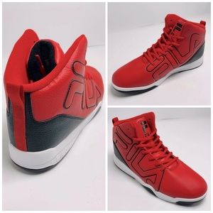 Men's Fila Khronos Red | Black | White Fashion Sneakers NWT